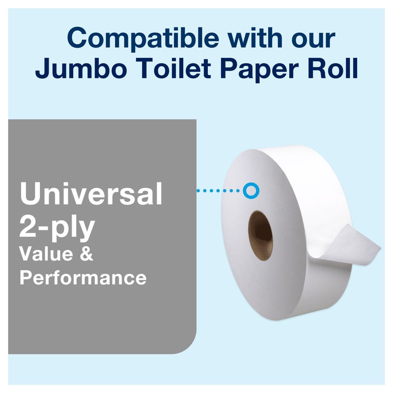 Tork Jumbo Toilet Paper Roll Dispenser Smoke T22, High Capacity, 66TR - Image 2